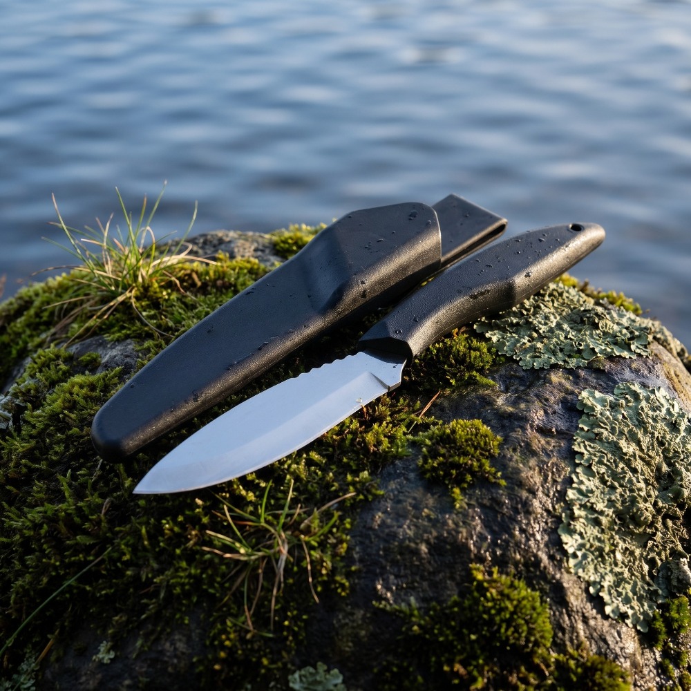 Hunting And Camping In Jungle - Pisau Berburu Bilah Tetap dengan Sarung,
