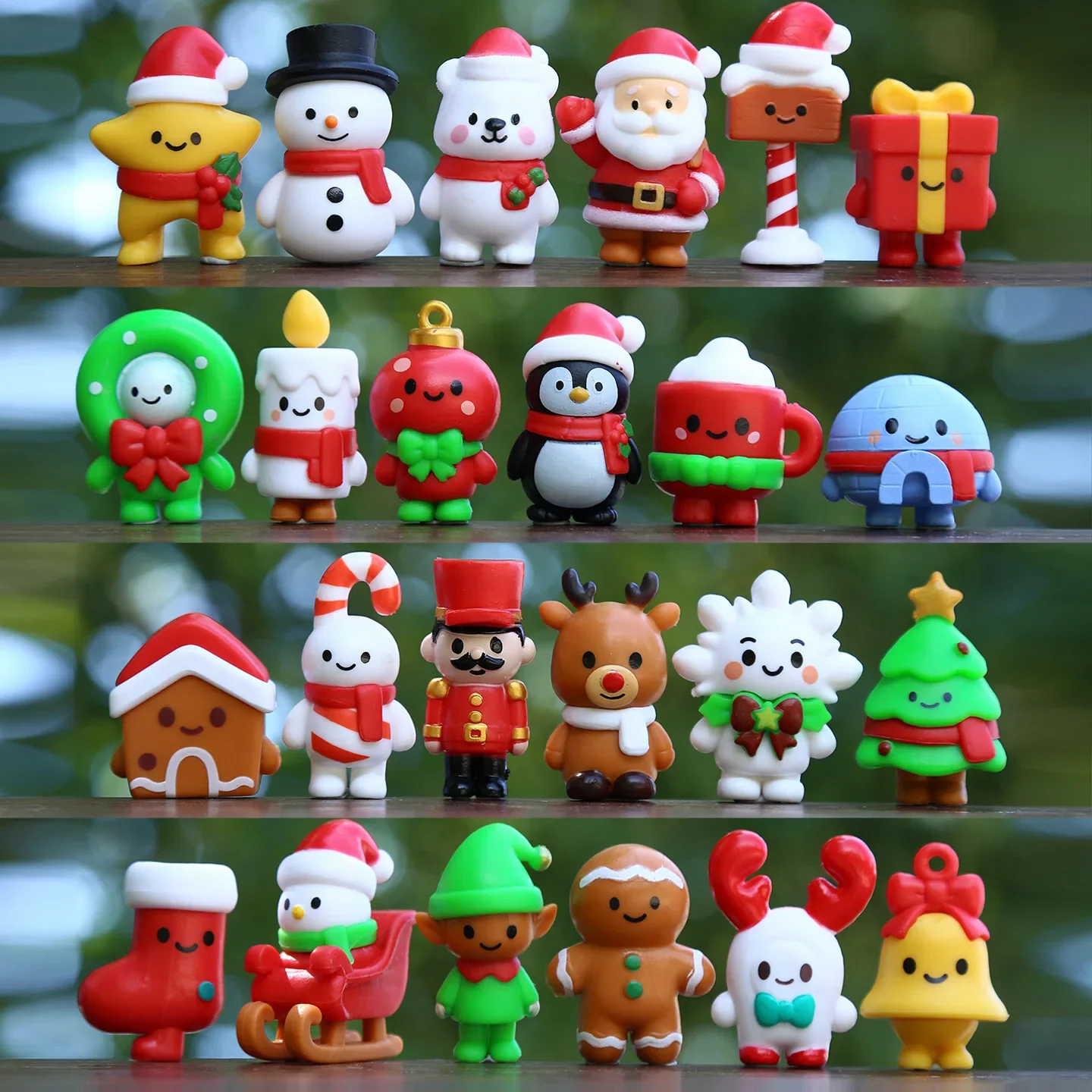 24 Buah Figur Aksi Natal Mini  - Elk Bugle Call ulasan dan harga